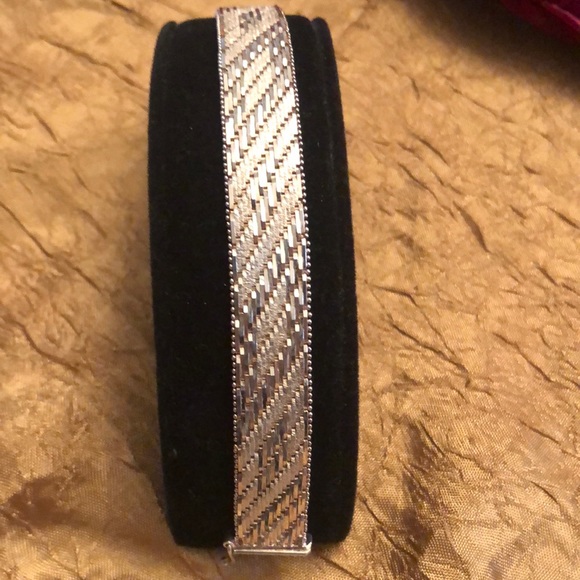 IBB Jewelry - Vintage IBB Sterling Silver Wide Woven Bracelet